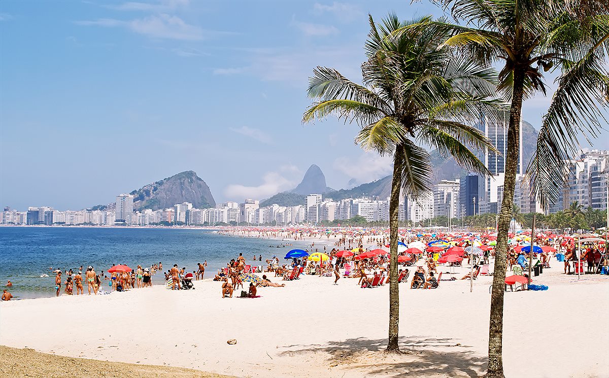 Copacabana Beach and Rio de Janeiro, Brazil